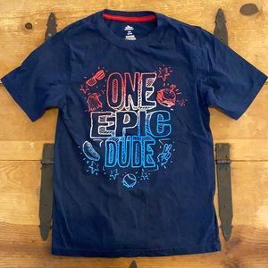Celebrate Patriotic Boys Navy Blue Graphic Tee Shirt